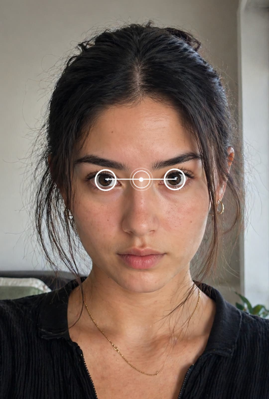 IPD Measure detecting a user's pupils through the front camera